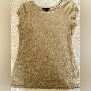 INC small sequined gold summer top.